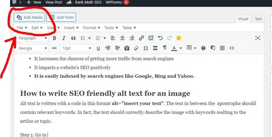 How do I Write Alt Text for an Image in WordPress Blog? 5 alt="steps to insert image alt text in WordPress"