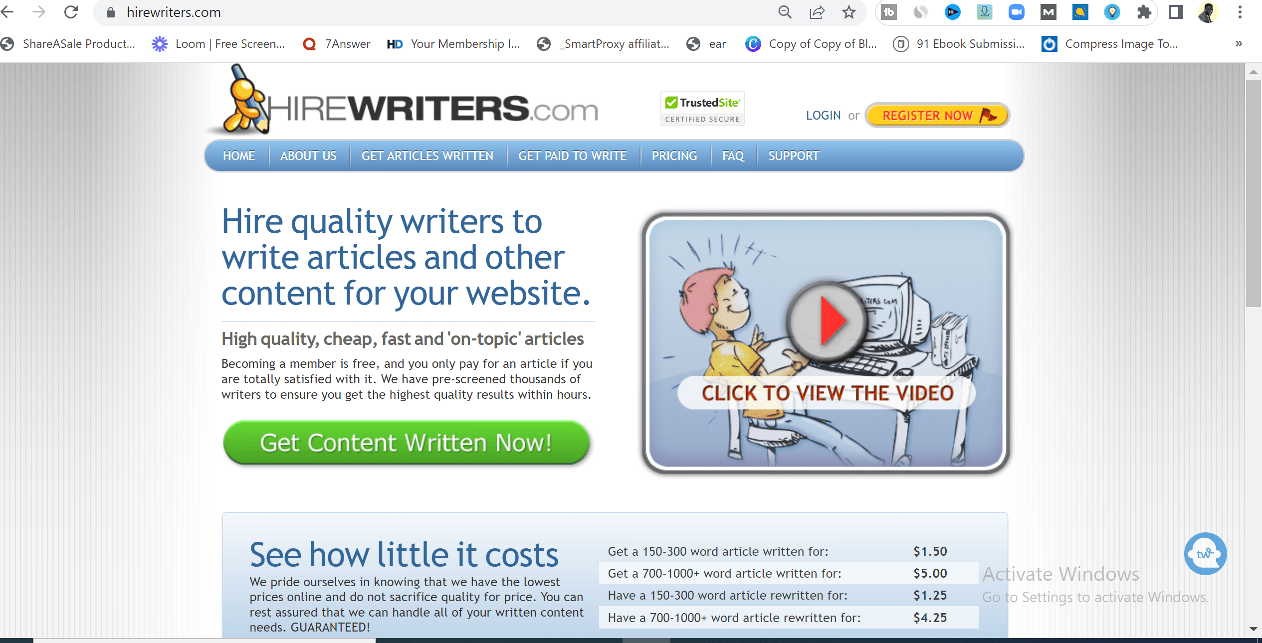 alt="Hirewriters.com remote Writing Jobs"