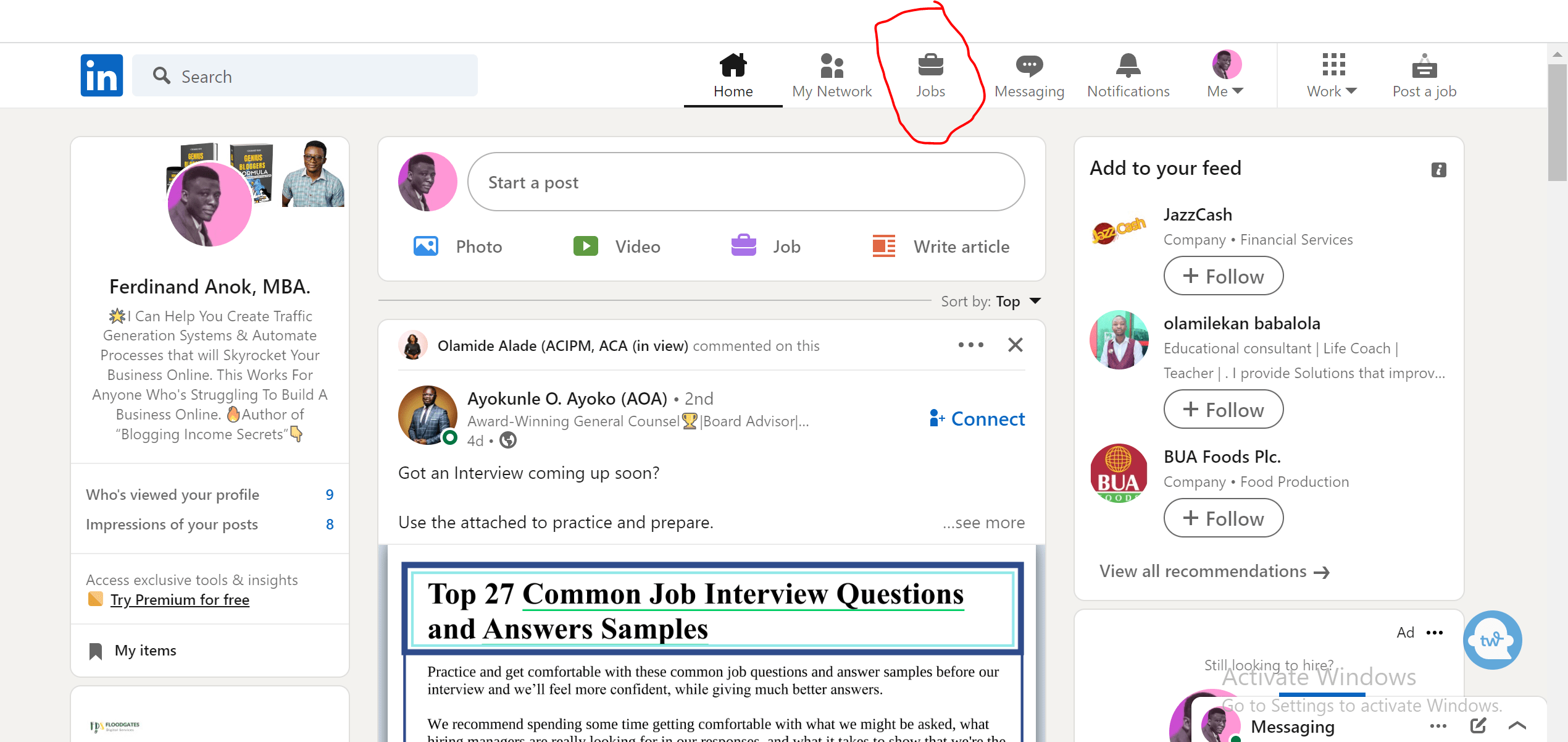 alt="How to find remote jobs on LinkedIn"