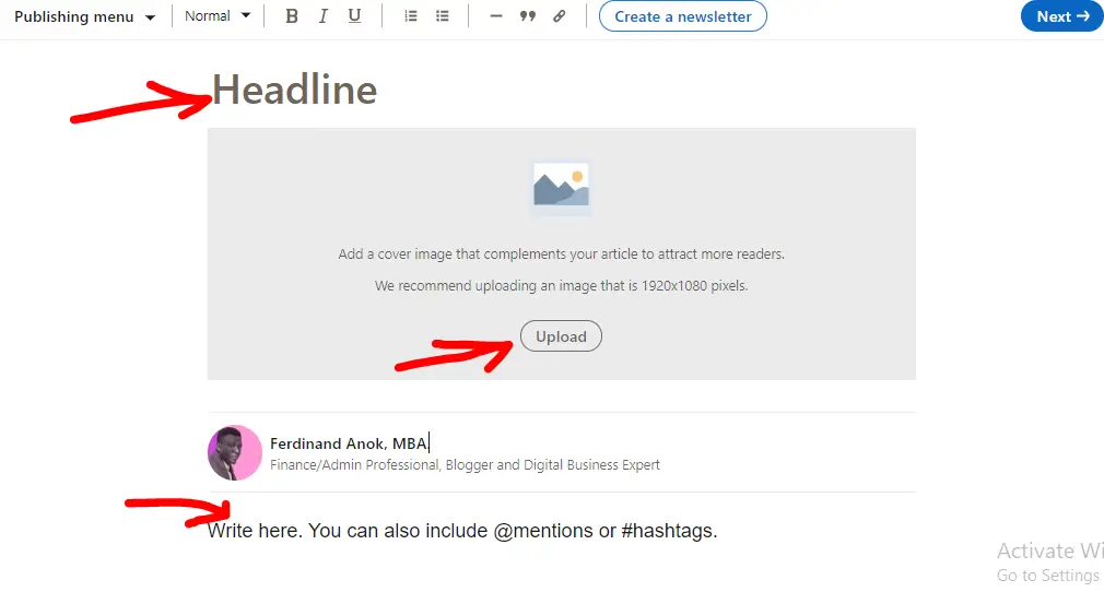 How to Get Backlinks to Your Website for Free 6 alt="How to publish articles on LinkedIn"