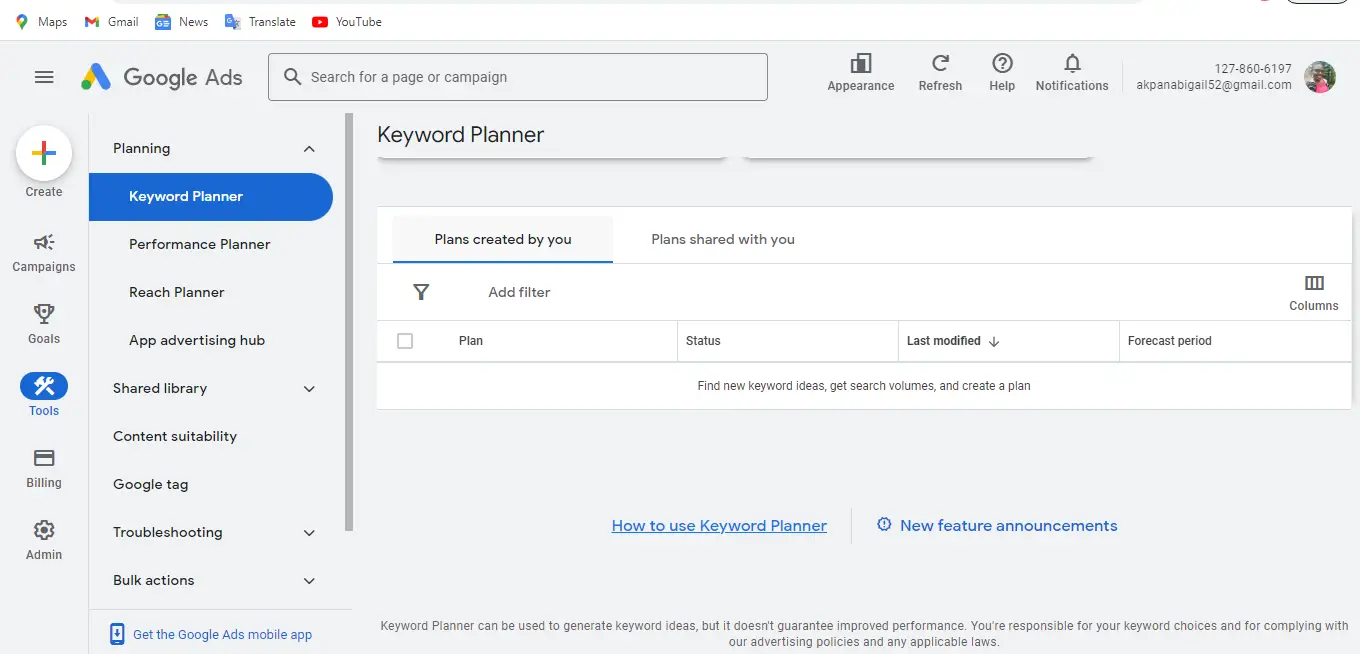 alt="Google Keyword Planner"